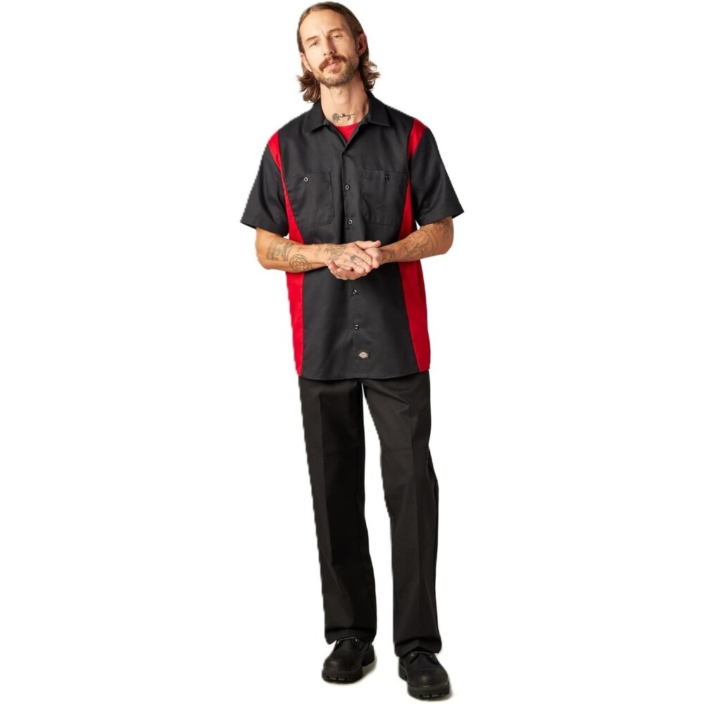 Dickies mens Two-tone Short Sleeve Work Shirt Two-tone Short Sleeve Work Shirt